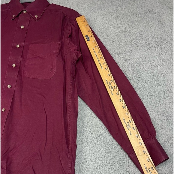 Ariat Men's Burgundy Shirt Size Small - Picture 3 of 10